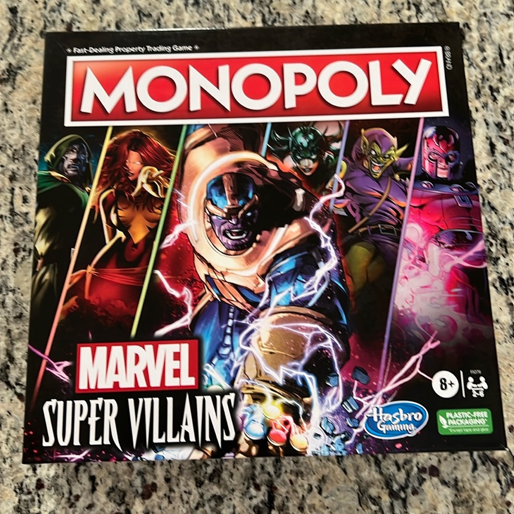 Monopoly Marvel Super Villains Edition Board Game Kids & Family 2-6 Players NEW